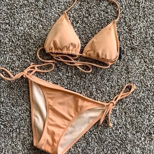 pacsun la hearts swimsuit bikini orange
